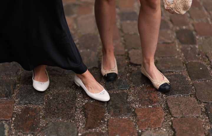 Guests wear flats at Fashion Week in Copenhagen in August.