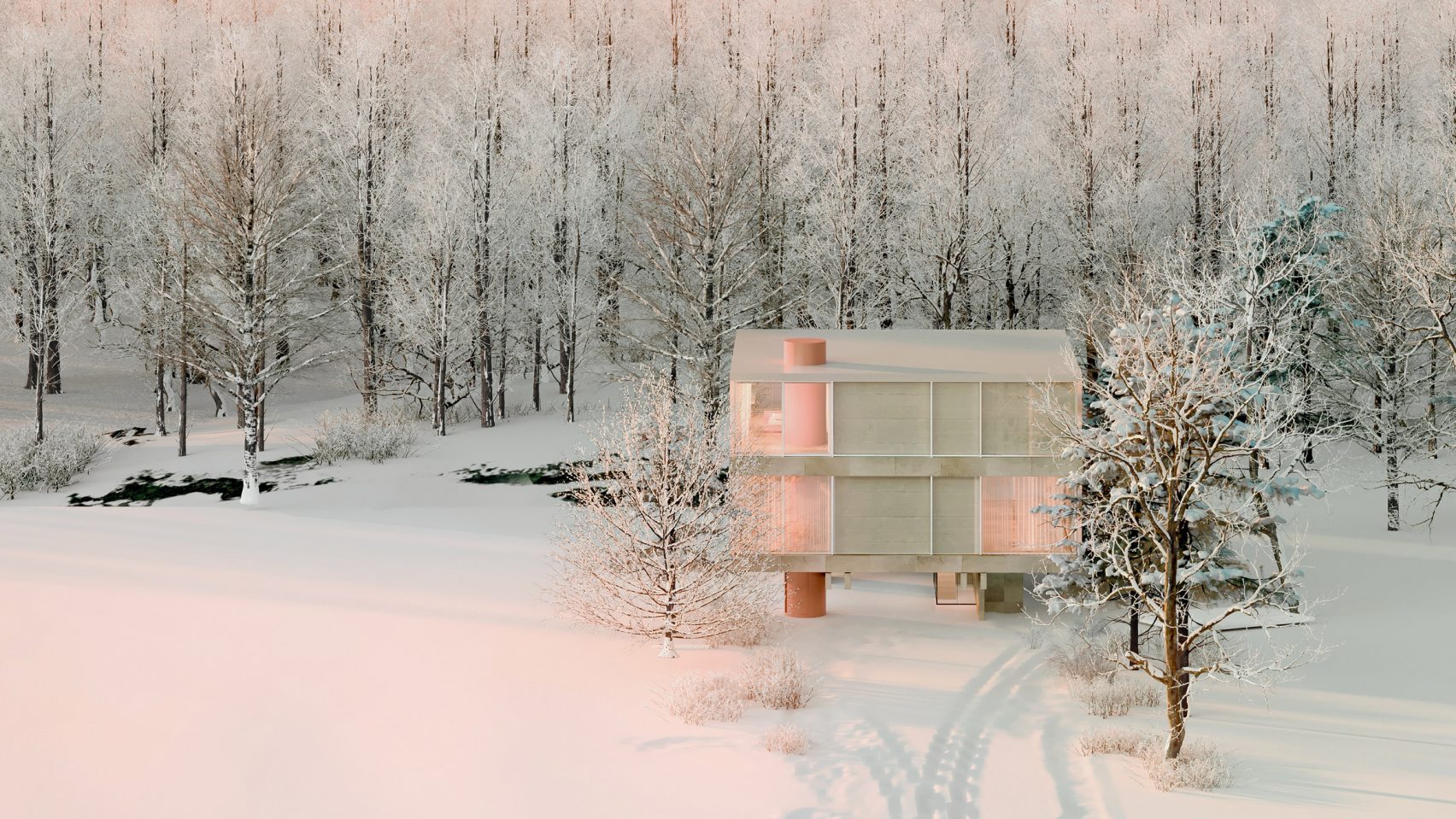 A Majestic, Snow-Covered Winter Wonderland For The Metaverse, By Andrés Reisinger